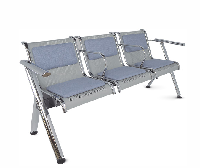 Banca Steel Tapizada con Brazos